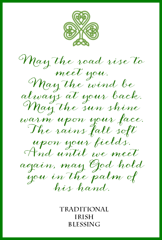 Irish Blessing Free Printables for St. Patrick's Day: 3 Designs.