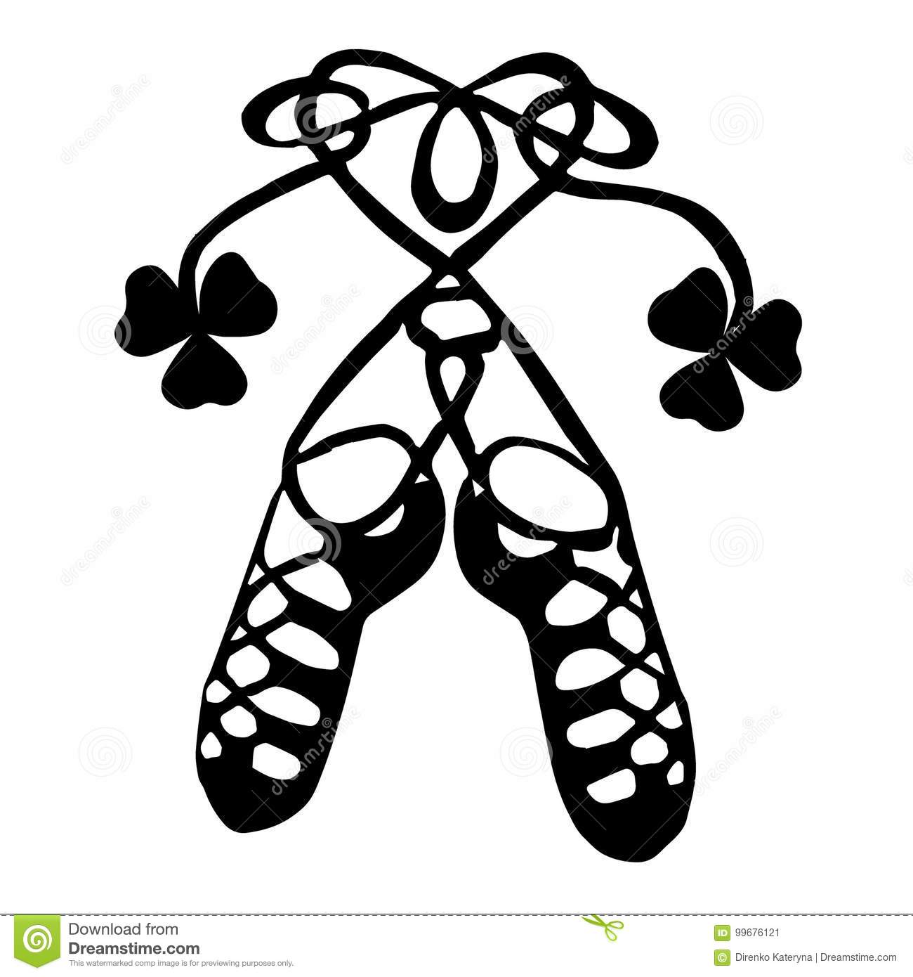 Irish Dancing Shoes Clipart.