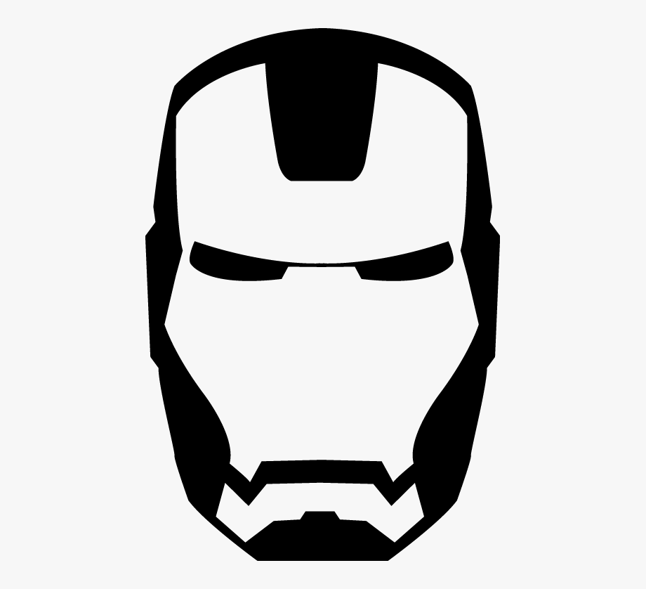 Iron Man Black And White Clipart   Clip Art Library