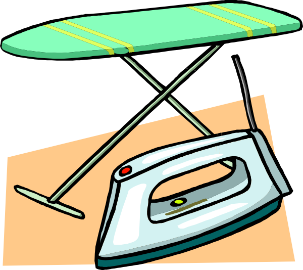 Ironing Board And Iron clip art Free Vector / 4Vector.