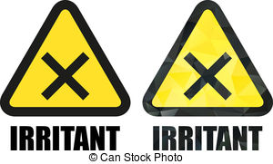 Harmful irritant irritation symbol icon chemical hazard Clip Art.