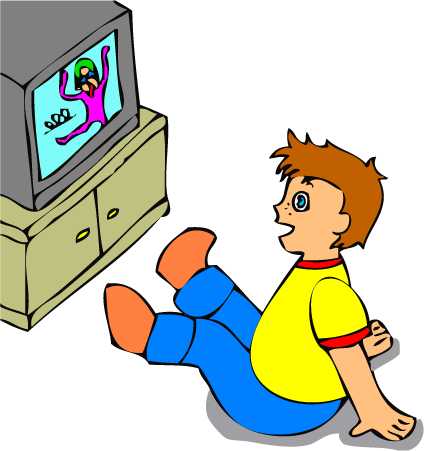 Clipart tv watching.