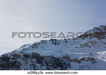 Stock Photography of Mountain scenery, Val d'Isere, France.