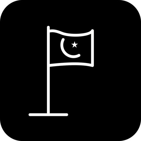 Vector Islamic Flag Icon.