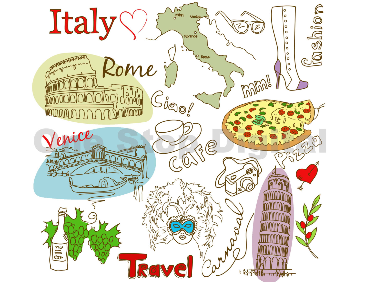 Туристические символы Италии