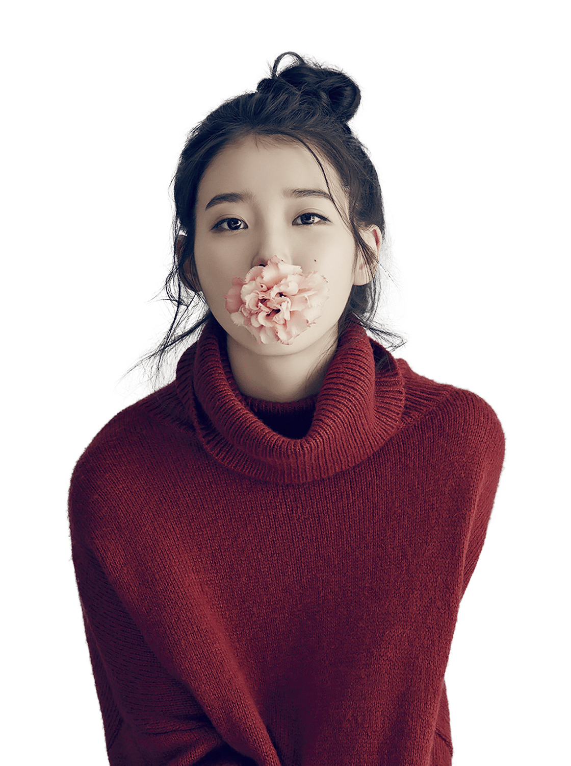 IU Flower In Mouth transparent PNG.