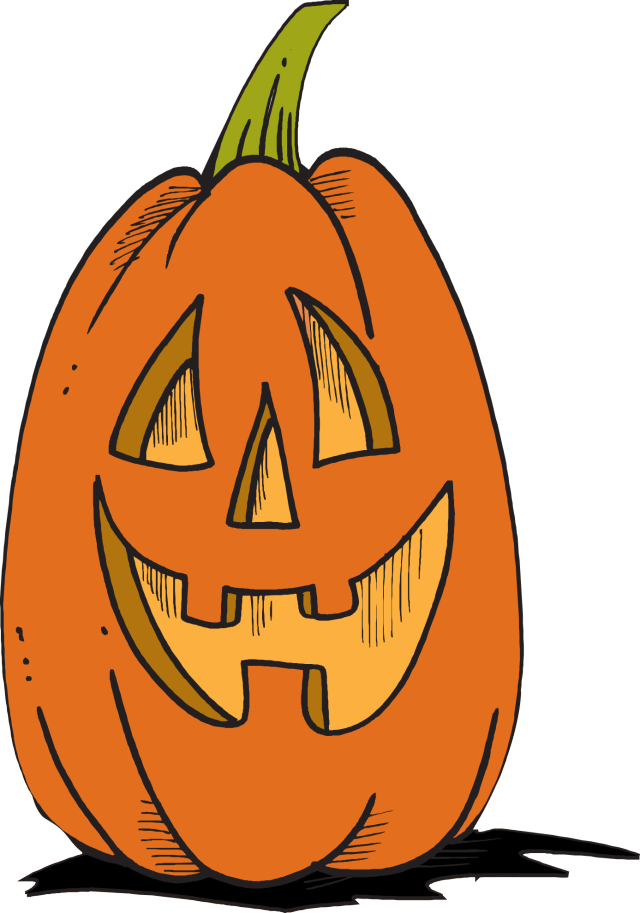 step by step jack o lantern clipart