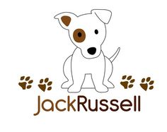 Jack russel dog and girl clipart.