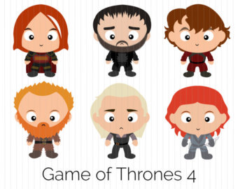 Game of Thrones Clipart Cersei Lannister Jaime by CozyBearStudio.