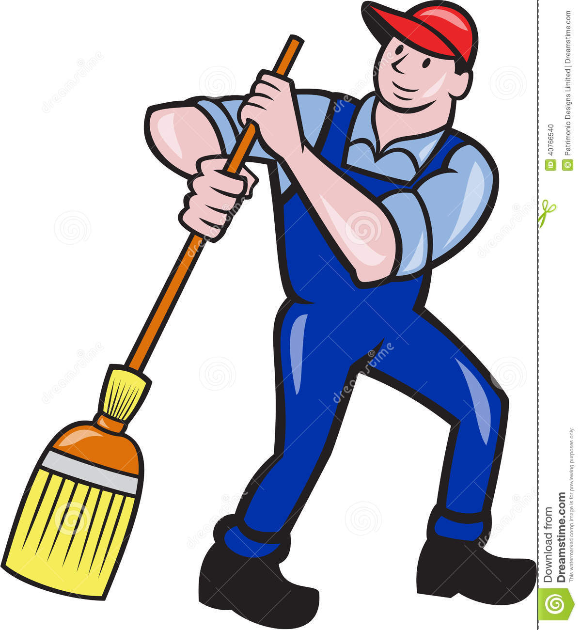Animated janitor clipart.