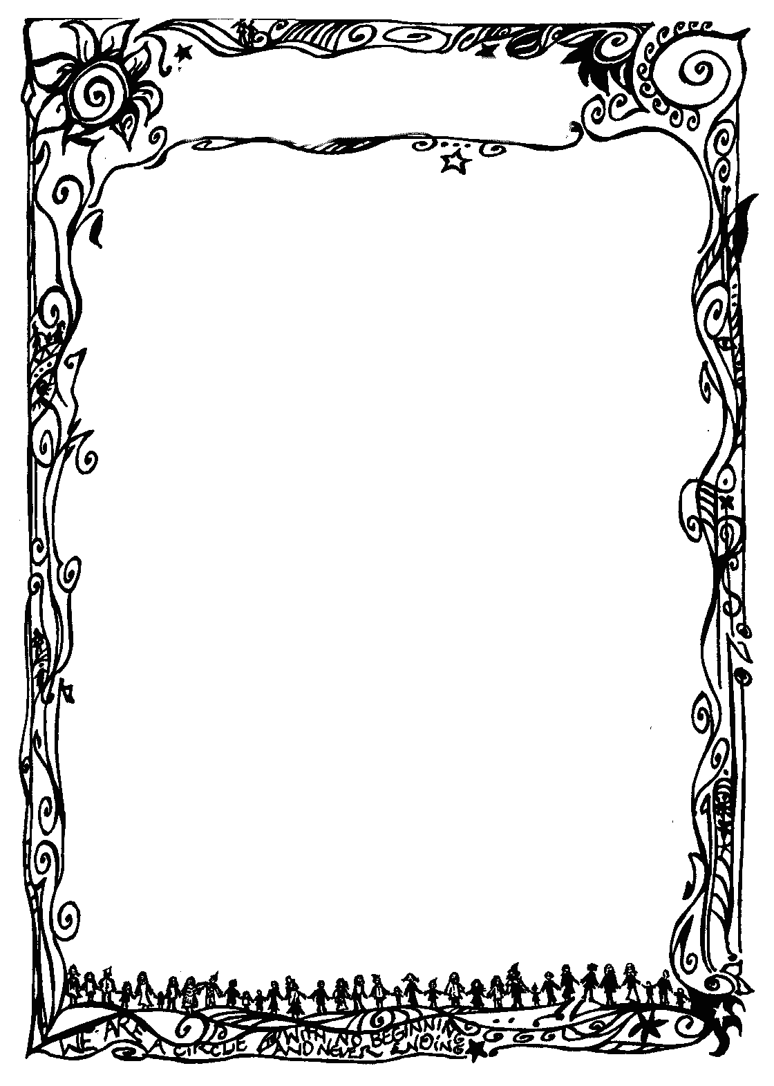 January Border And Frame Clipart.
