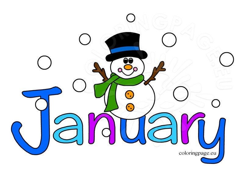 January clipart month year, January month year Transparent.