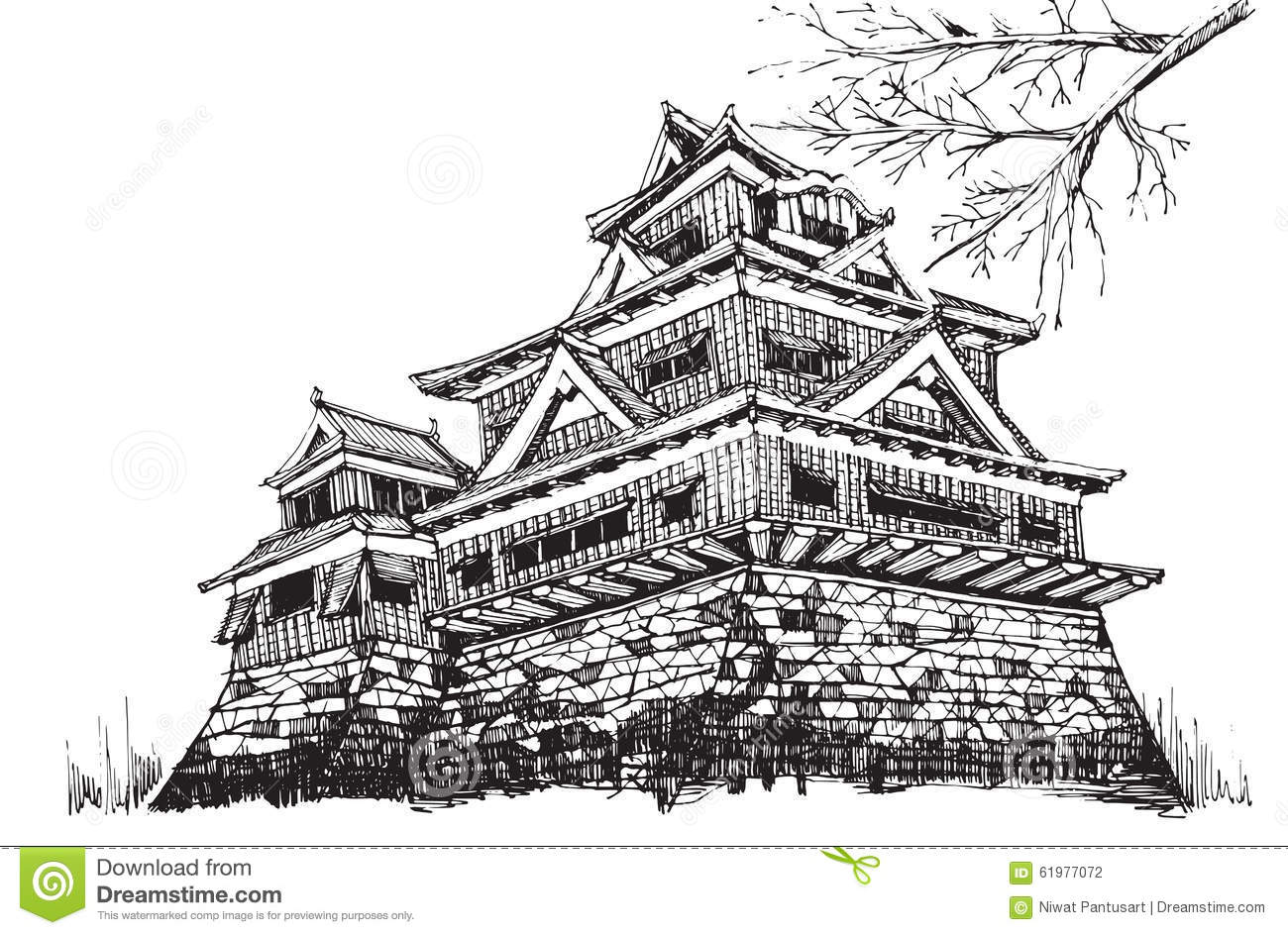 Similiar Japanese Castle Drawing Keywords.