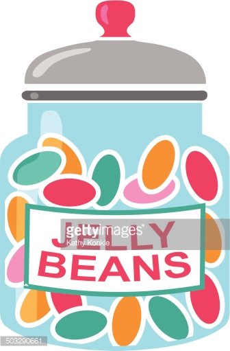 jelly bean jar Clipart Image.