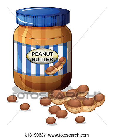 A jar of peanut butter Clip Art.