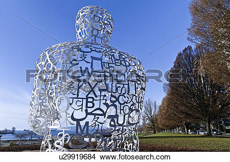 Stock Photo of We, 2008, (Vancouver Biennale) sculpture by Jaume.