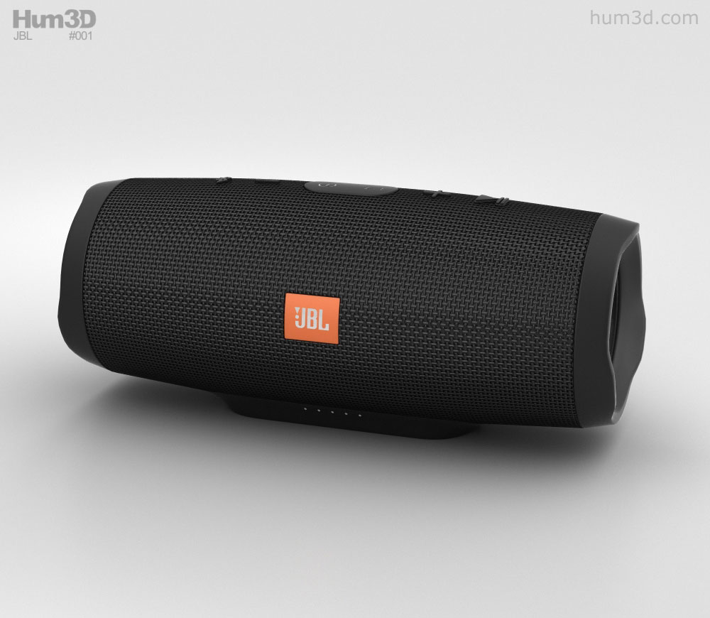 JBL Charge 3 Black 3D model.