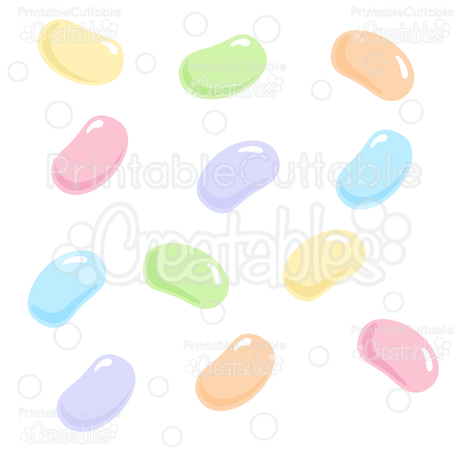 Easter Candy Jelly Beans SVG Free Cut Files & Clipart.
