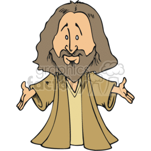 cartoon Jesus clipart. Royalty.