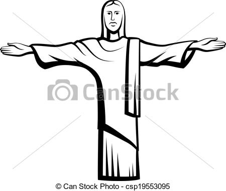 Jesus With Outstretched Arms Clip Art #108949.