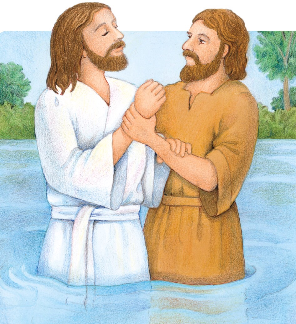 Jesus Is Baptized Clipart.