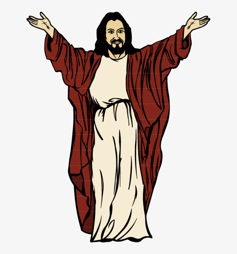 Download Free png Pin Come To Jesus Clipart Cartoon Jesus Open Arms.