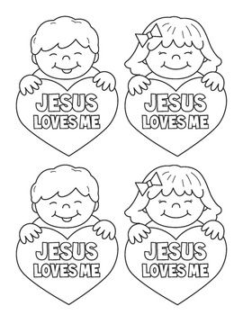 Download jesus loves children black and white clipart - Clipground