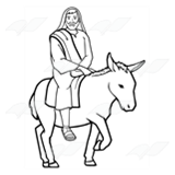 Jesus Riding Donkey.