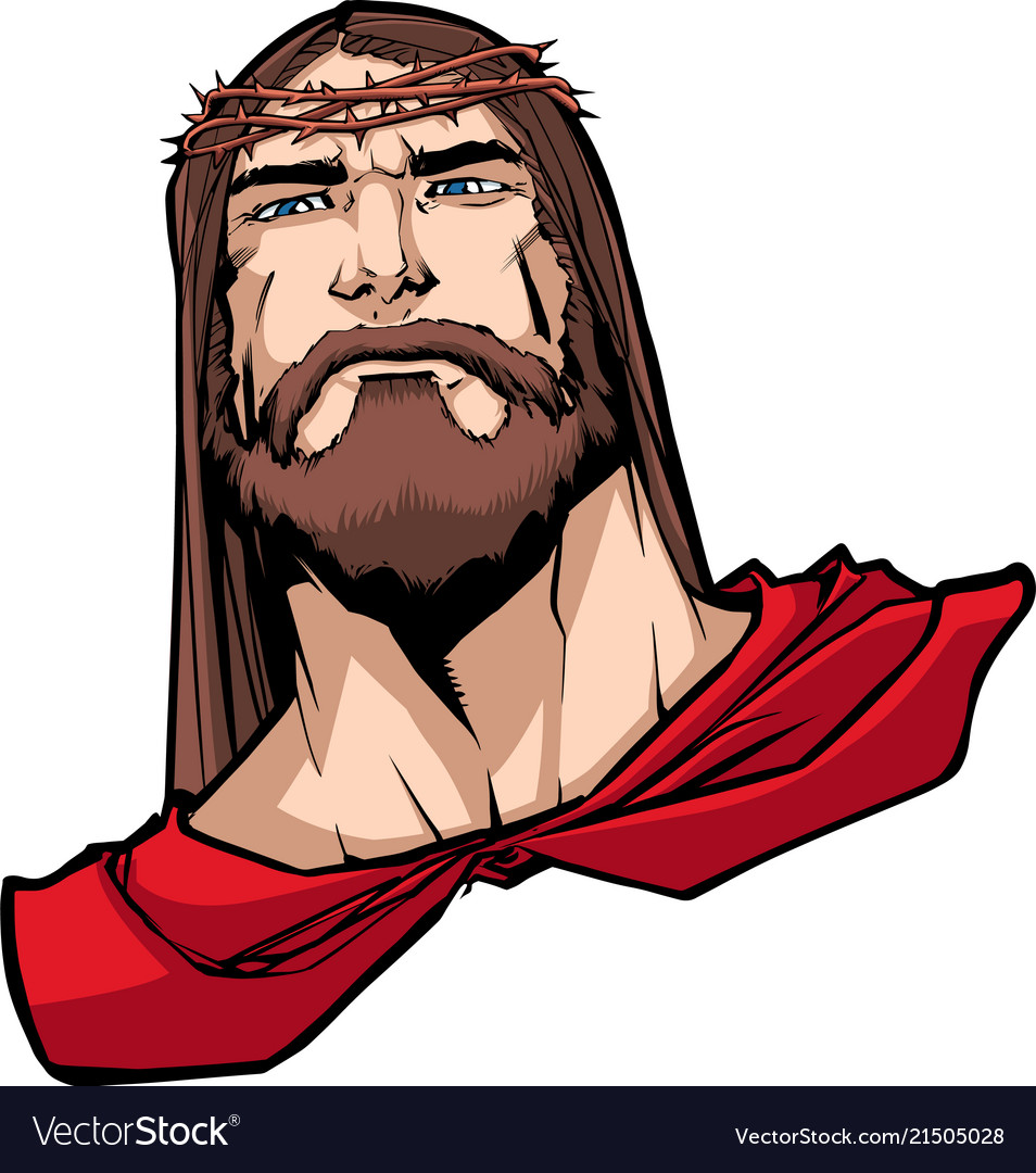 Jesus superhero portrait.