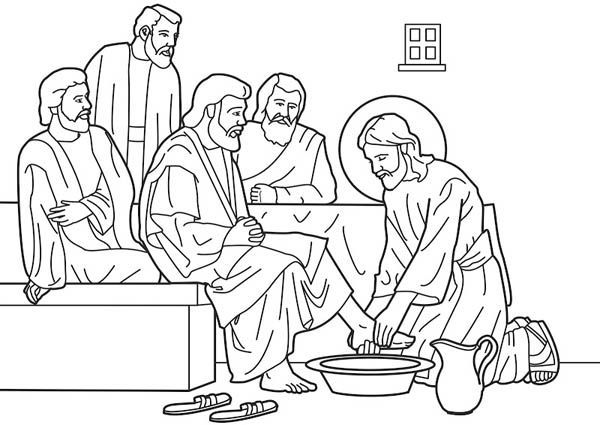 Jesus washing disciples feet clipart 3 » Clipart Portal.
