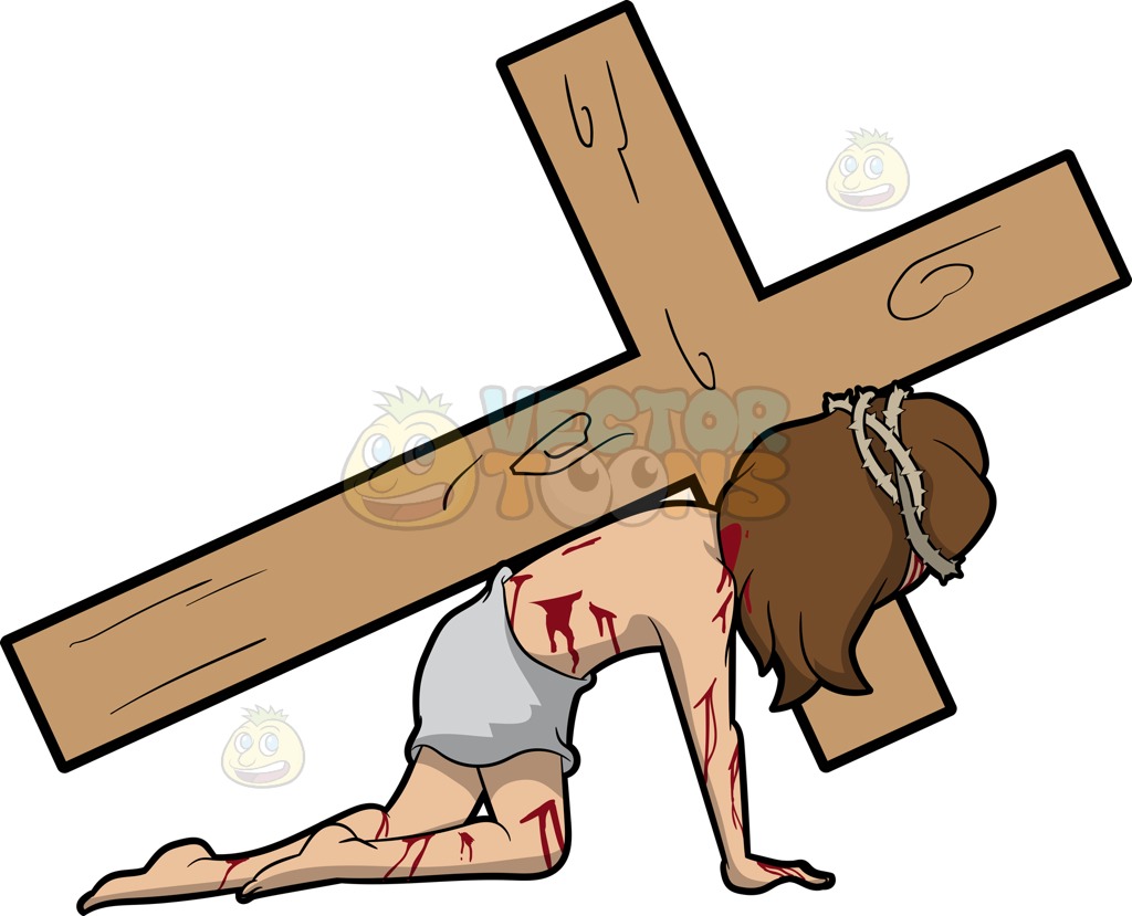 Christ Dragging A Cross.