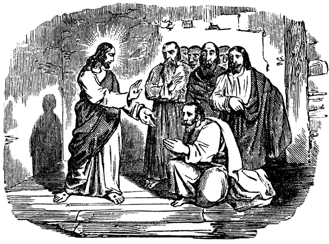 Jesus Shows His Wounds to the Disciples.