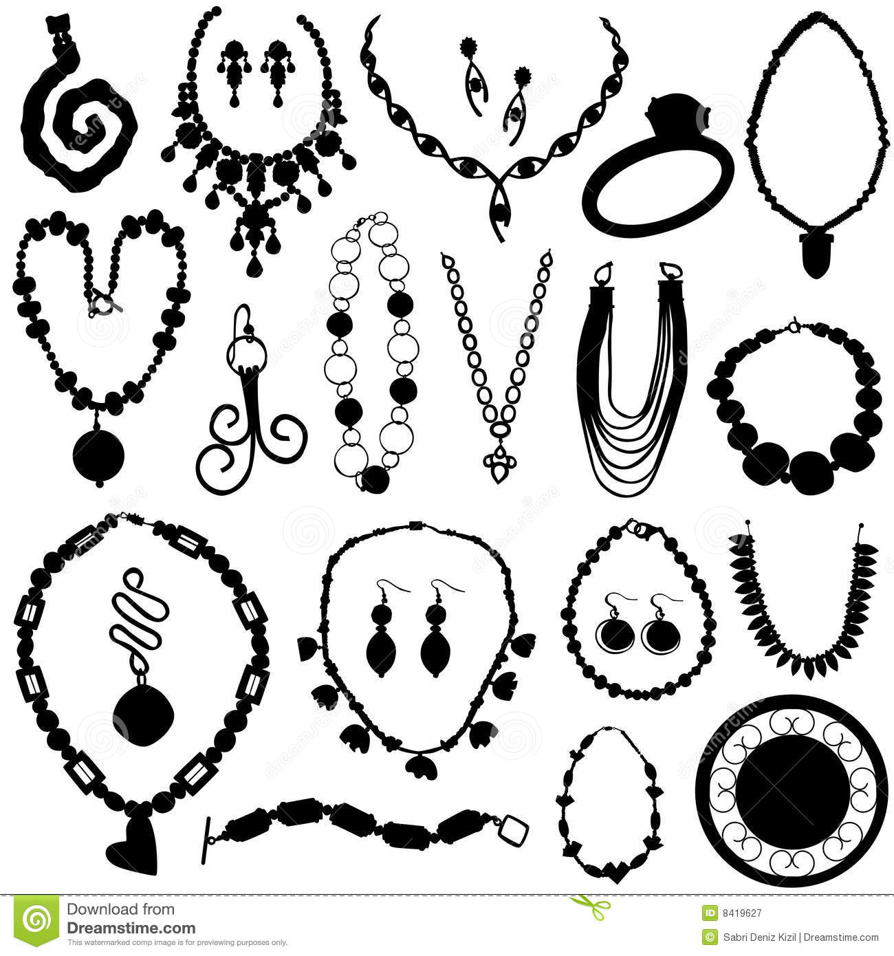 Jewelry set stock vector. Illustration of earring, fashion.