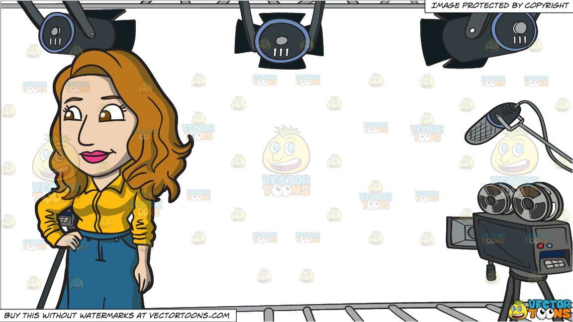 clipart #cartoon A Jewish woman with wavy hair and Video.