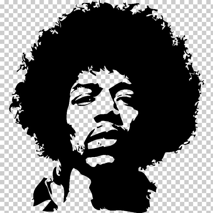 Jimi Hendrix Wall decal Guitarist Stencil, guitar PNG.