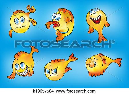 Clipart of little fish k19657584.