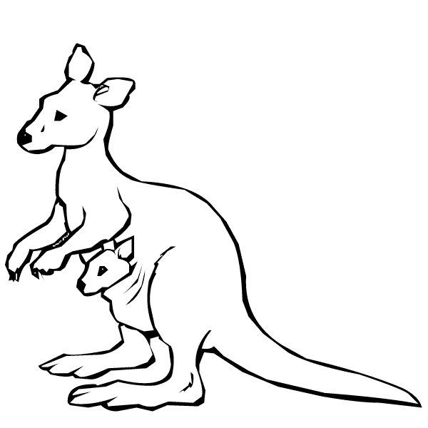 Joey Kangaroo Clipart.