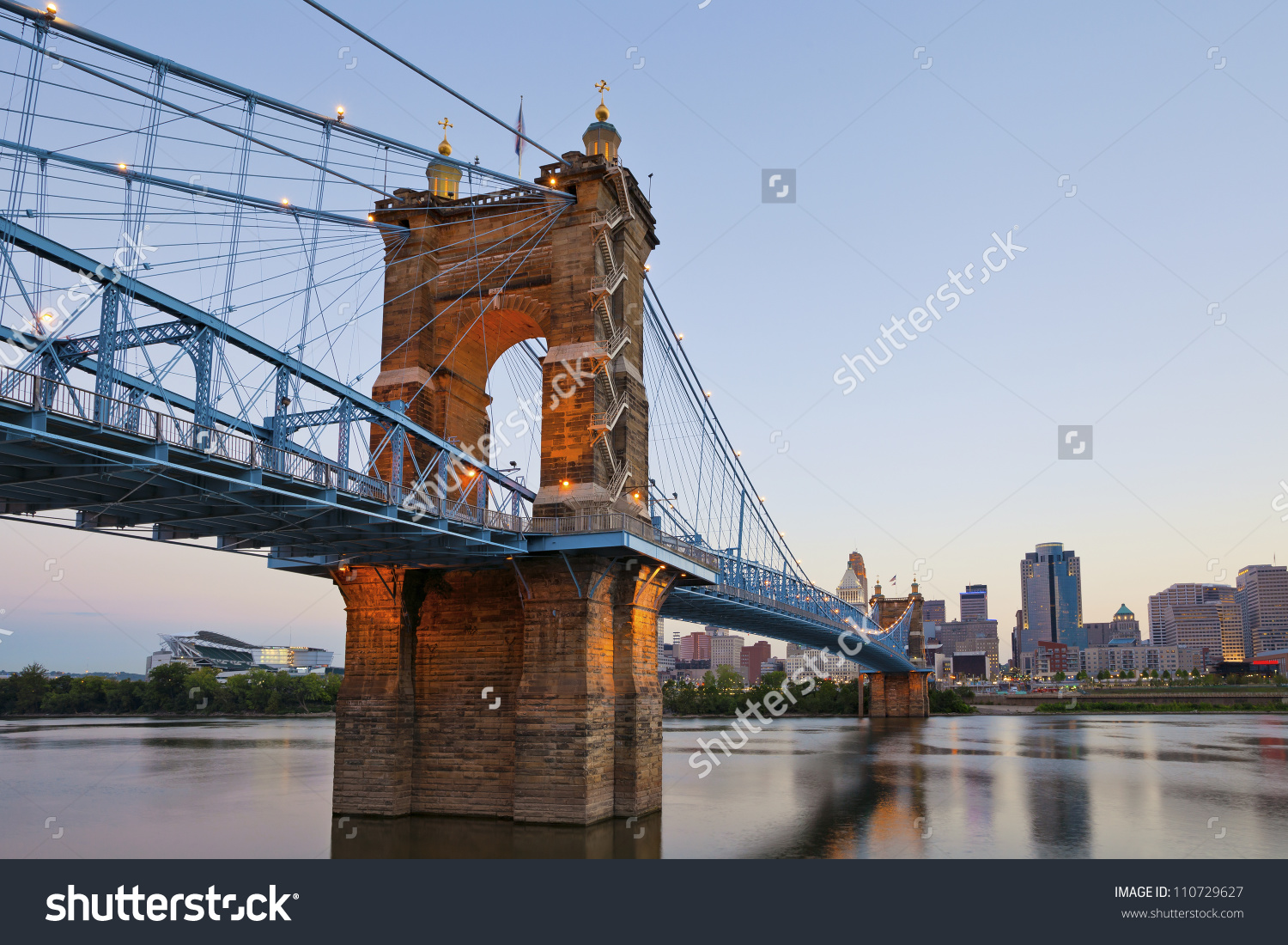 Cincinnati Image Cincinnati John A Roebling Stock Photo 110729627.