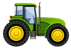 Green Tractor Clip Art.
