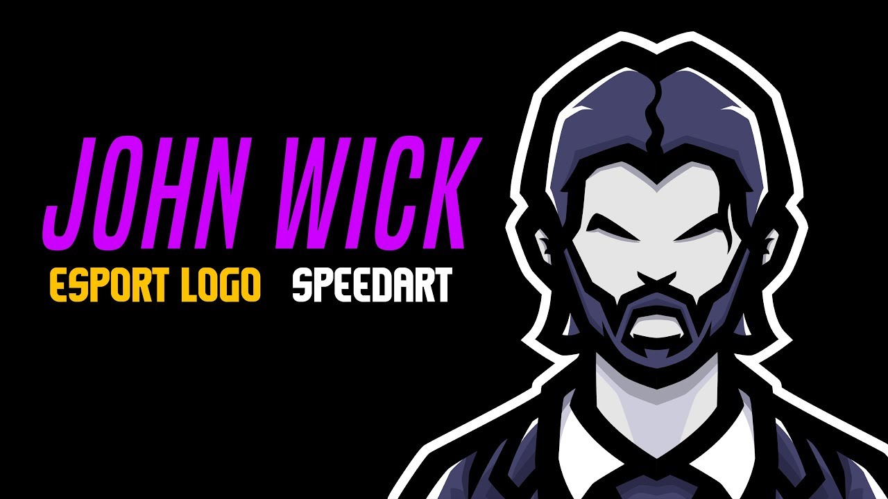 John Wick Esports Gaming Logo Speedart.