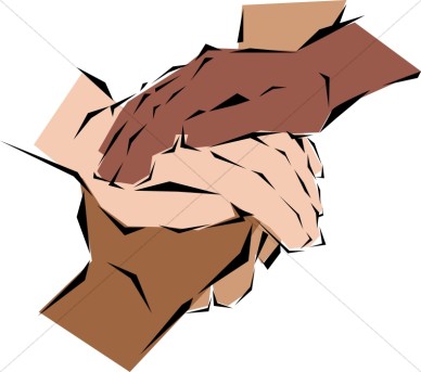 people joining hands clipart