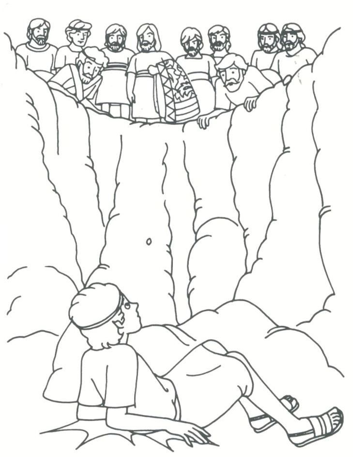 joseph sold by his brothers coloring page.