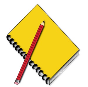 Pencil And Book Clipart.