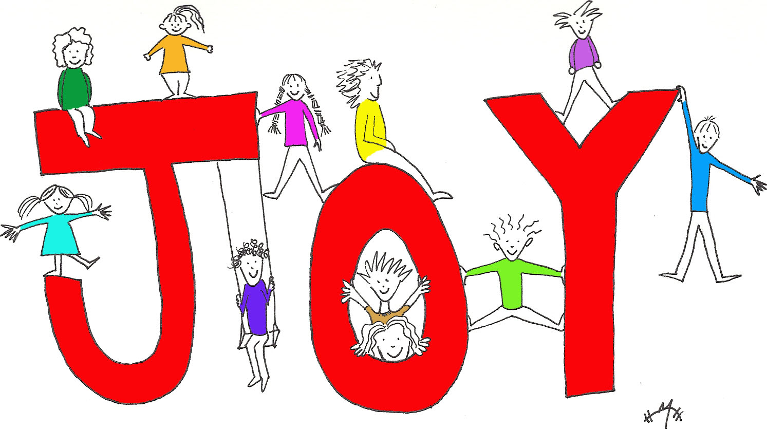 The Word Joy Clipart.