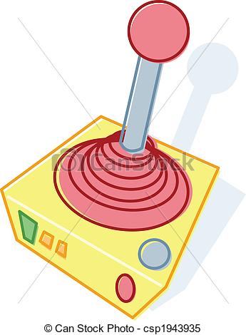 Stock Illustrations of Retro style toy joystick illustration.