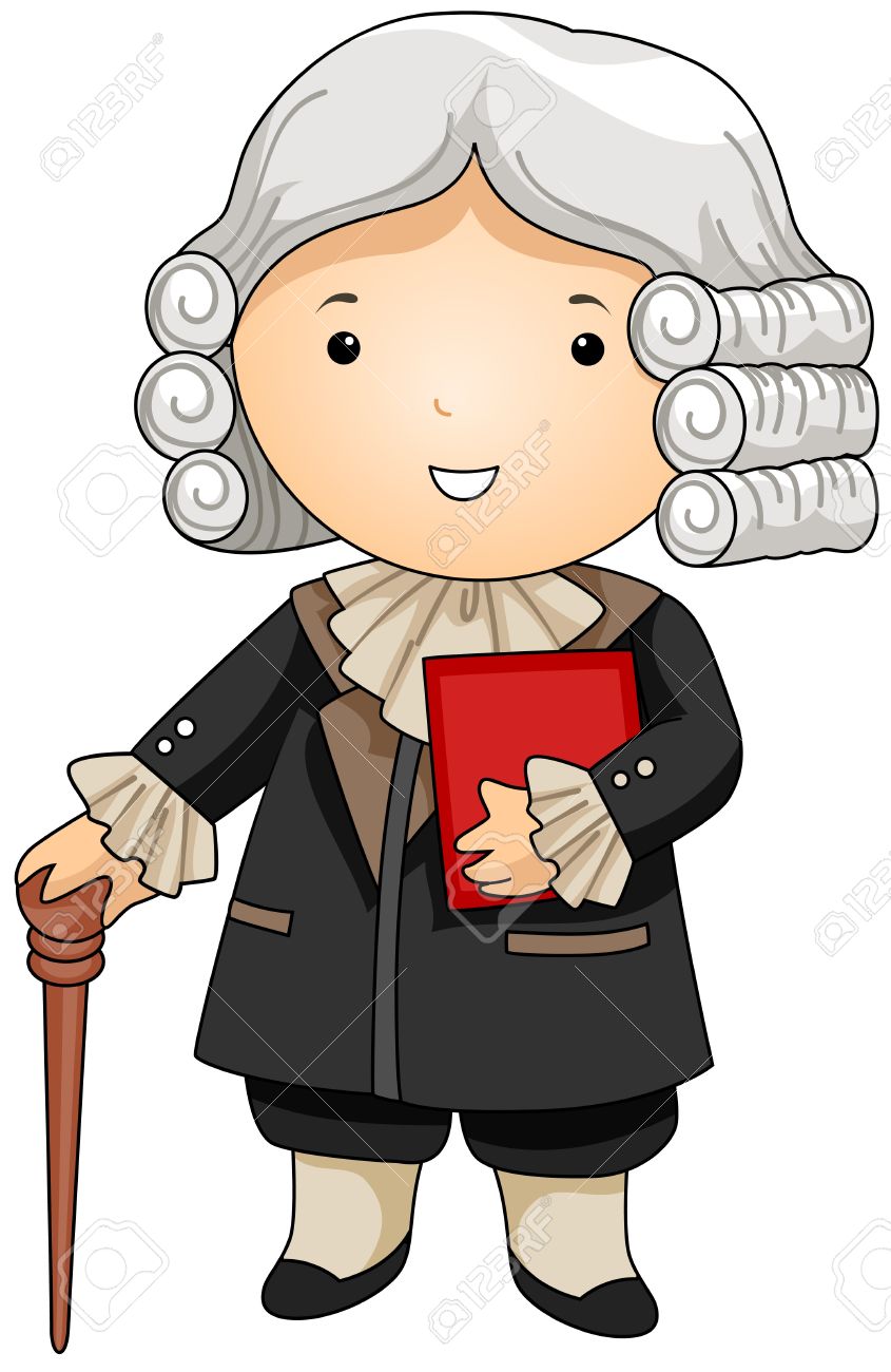 Judge Wig Clipart.