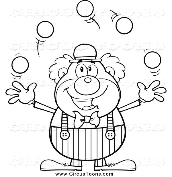Clown clipart black and white 8 » Clipart Station.