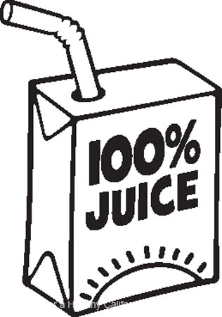 Juice Clipart Black And White.