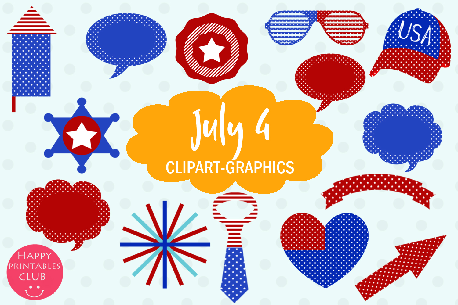 40 July 4 Clipart Graphics.