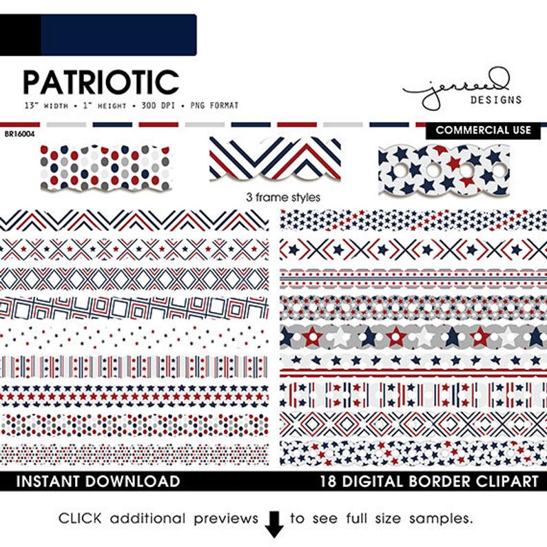 Patriotic Clip Art Borders.